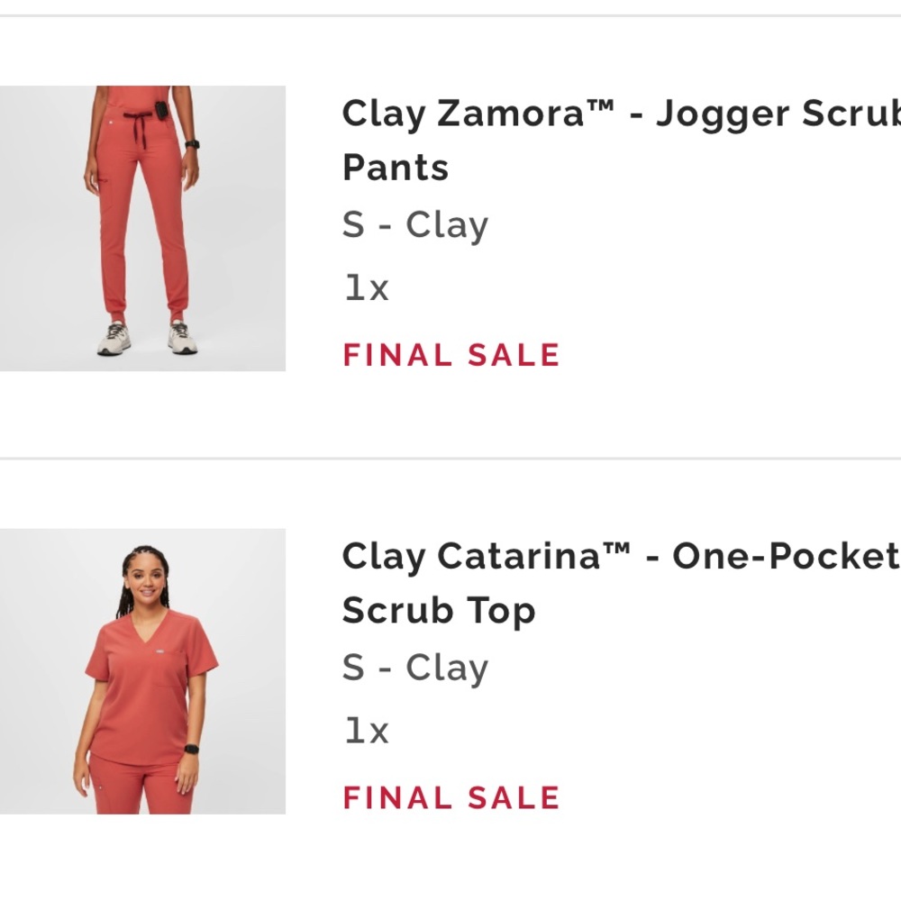 Clay Zamora jogger scrub set NWT. Too small but unable to return